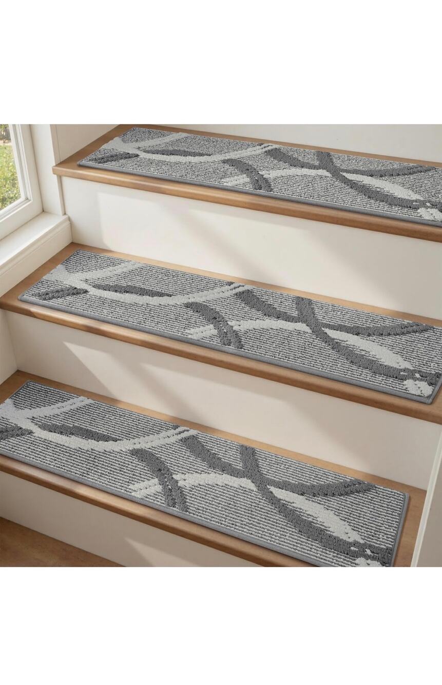 Rugs for Stairs Treads Non Slip 14 pieces peel stick Carpet indoor outdoor New
